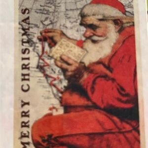 Santa at the Map House Flag
